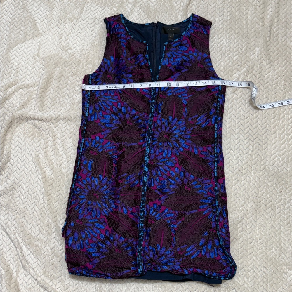 J. Crew Vibrant Floral Dress in Pink and Blue